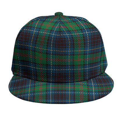 Blue And Green Tartan Pattern Print Snapback Cap