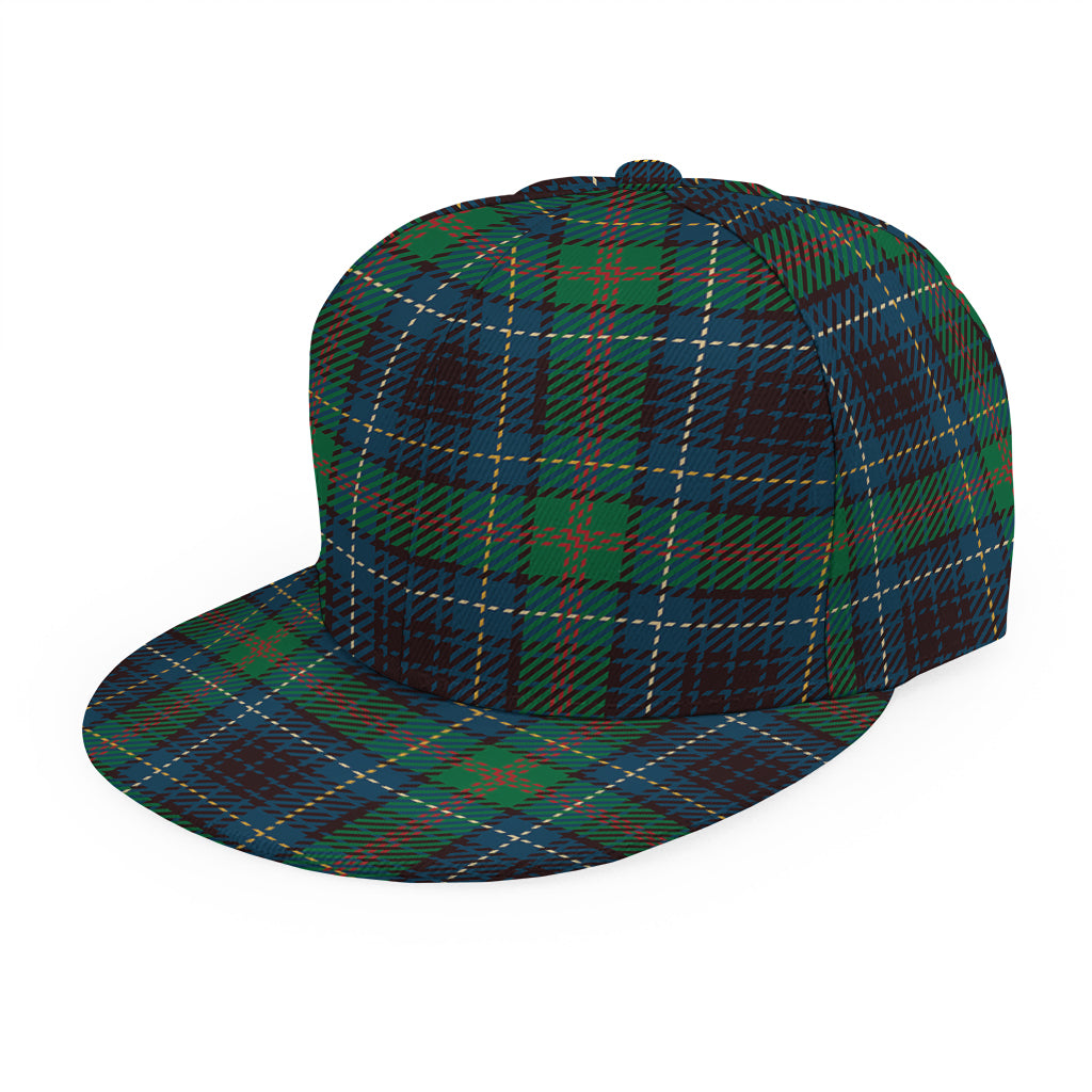 Blue And Green Tartan Pattern Print Snapback Cap