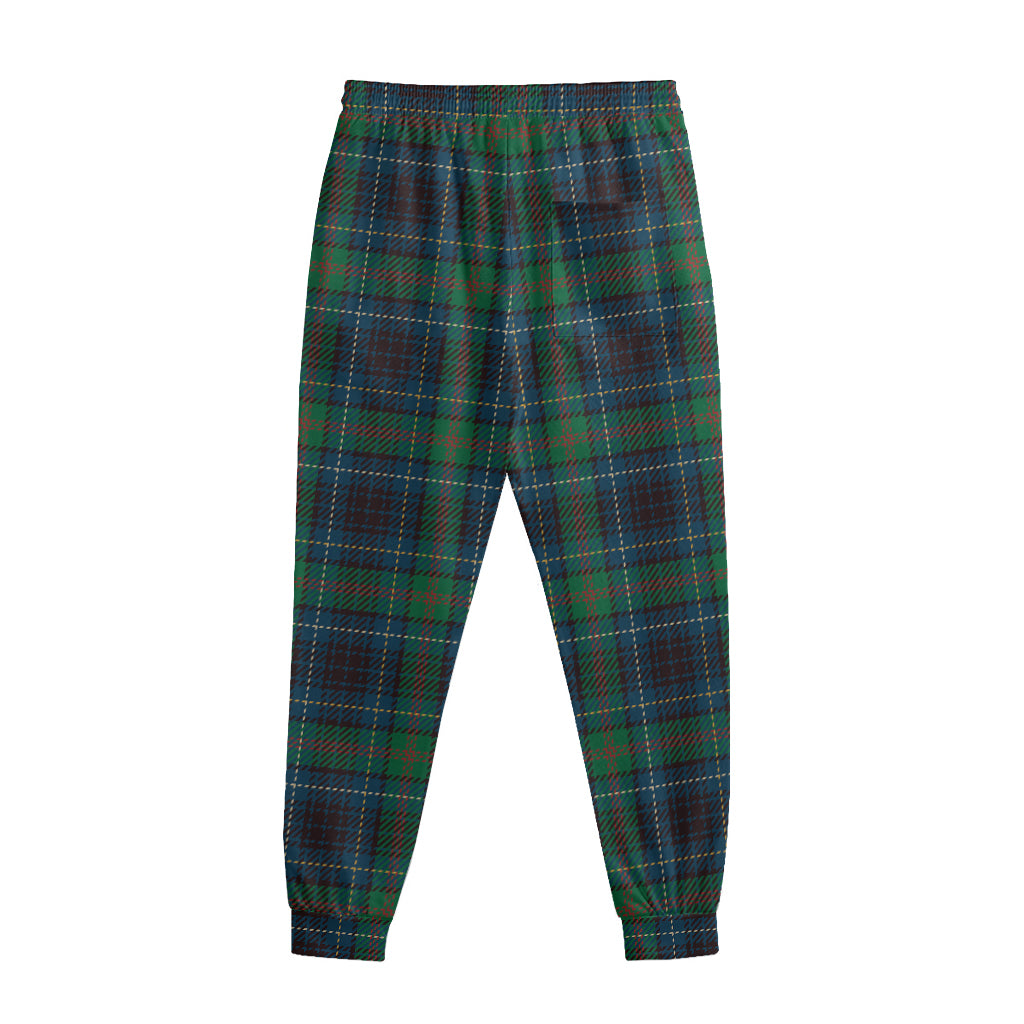 Blue And Green Tartan Pattern Print Sweatpants
