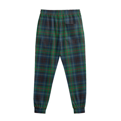 Blue And Green Tartan Pattern Print Sweatpants