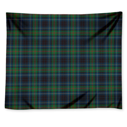 Blue And Green Tartan Pattern Print Tapestry