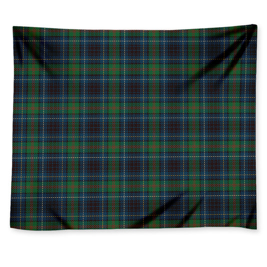 Blue And Green Tartan Pattern Print Tapestry