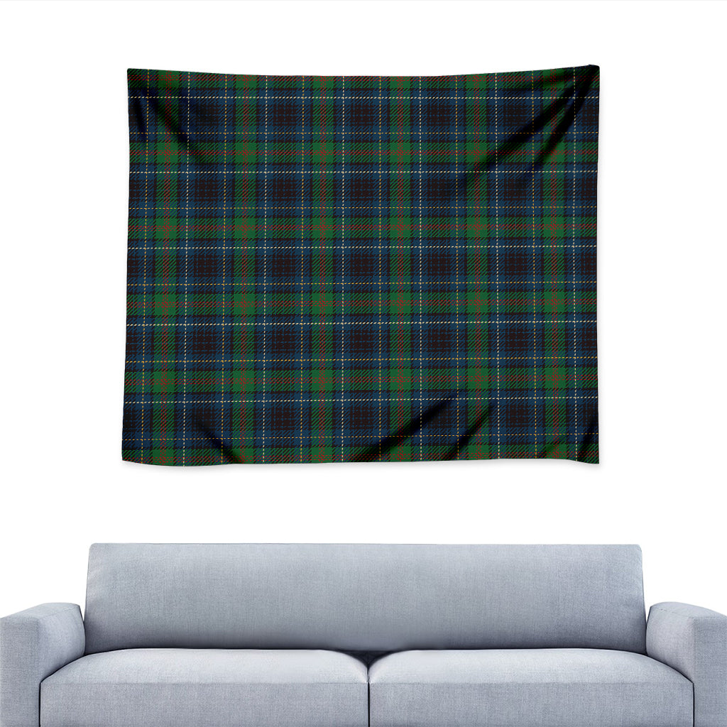 Blue And Green Tartan Pattern Print Tapestry