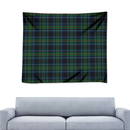Blue And Green Tartan Pattern Print Tapestry