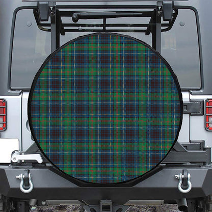 Blue And Green Tartan Pattern Print Tire Cover
