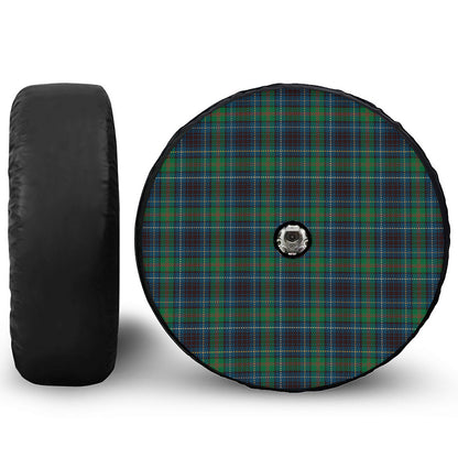 Blue And Green Tartan Pattern Print Tire Cover With Camera Hole