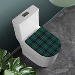 Blue And Green Tartan Pattern Print Toilet Lid Cover