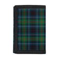 Blue And Green Tartan Pattern Print Trifold Wallet