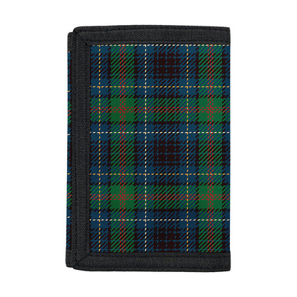 Blue And Green Tartan Pattern Print Trifold Wallet