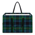 Blue And Green Tartan Pattern Print Utility Tote Bag