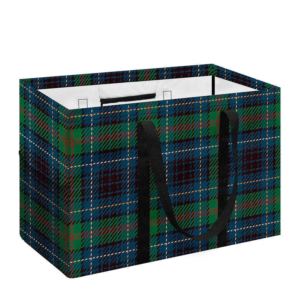 Blue And Green Tartan Pattern Print Utility Tote Bag