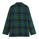 Blue And Green Tartan Pattern Print Women's Blazer