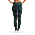 Blue And Green Tartan Pattern Print Women's Leggings