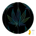 Blue And Green Weed Leaf Pattern Print Basketball