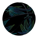 Blue And Green Weed Leaf Pattern Print Basketball