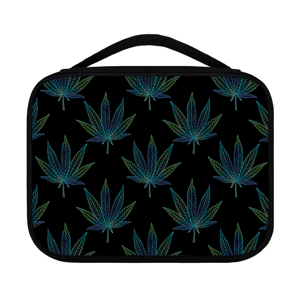 Blue And Green Weed Leaf Pattern Print Classic Bible Case