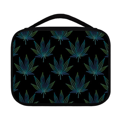 Blue And Green Weed Leaf Pattern Print Classic Bible Case