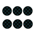 Blue And Green Weed Leaf Pattern Print Coaster Set