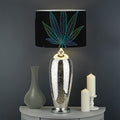 Blue And Green Weed Leaf Pattern Print Drum Lamp Shade