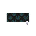 Blue And Green Weed Leaf Pattern Print Extended Mouse Pad