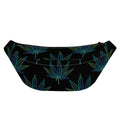 Blue And Green Weed Leaf Pattern Print Fanny Pack