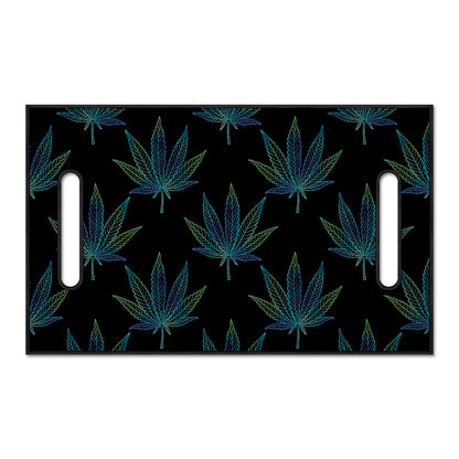 Blue And Green Weed Leaf Pattern Print Golf Cart Seat Cover