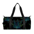 Blue And Green Weed Leaf Pattern Print Gym Bag