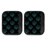 Blue And Green Weed Leaf Pattern Print Handle Covers