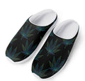 Blue And Green Weed Leaf Pattern Print Mesh Casual Shoes
