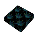 Blue And Green Weed Leaf Pattern Print Outdoor Seat Cushion Cover