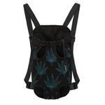 Blue And Green Weed Leaf Pattern Print Pet Carrier Backpack