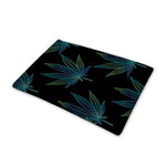Blue And Green Weed Leaf Pattern Print Pet Cooling Mat Cover