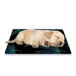 Blue And Green Weed Leaf Pattern Print Pet Cooling Mat Cover
