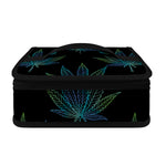 Blue And Green Weed Leaf Pattern Print Small Lunch Bag
