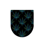 Blue And Green Weed Leaf Pattern Print Toilet Lid Cover