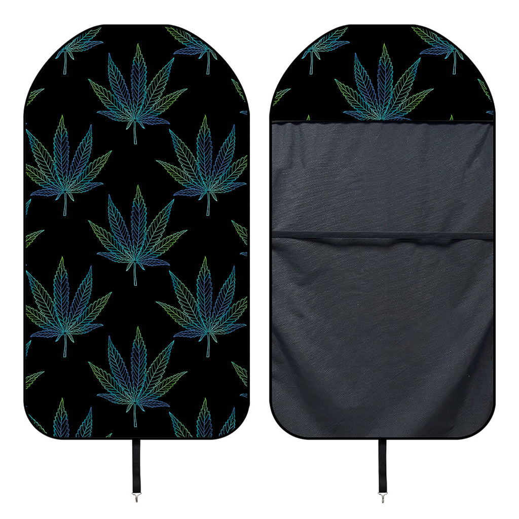 Blue And Green Weed Leaf Pattern Print Waterproof Car Seat Cover