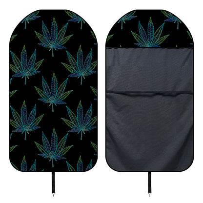 Blue And Green Weed Leaf Pattern Print Waterproof Car Seat Cover