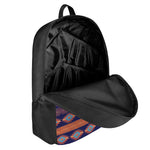 Blue And Orange Southwestern Print 17 Inch Backpack