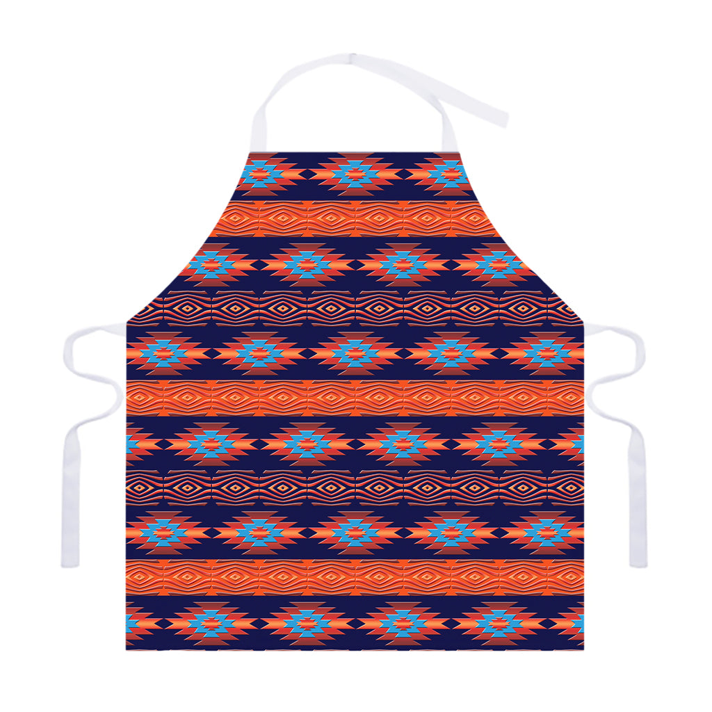 Blue And Orange Southwestern Print Adjustable Apron