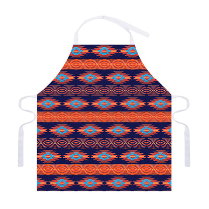 Blue And Orange Southwestern Print Adjustable Apron
