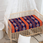 Blue And Orange Southwestern Print Baby Crib Sheet