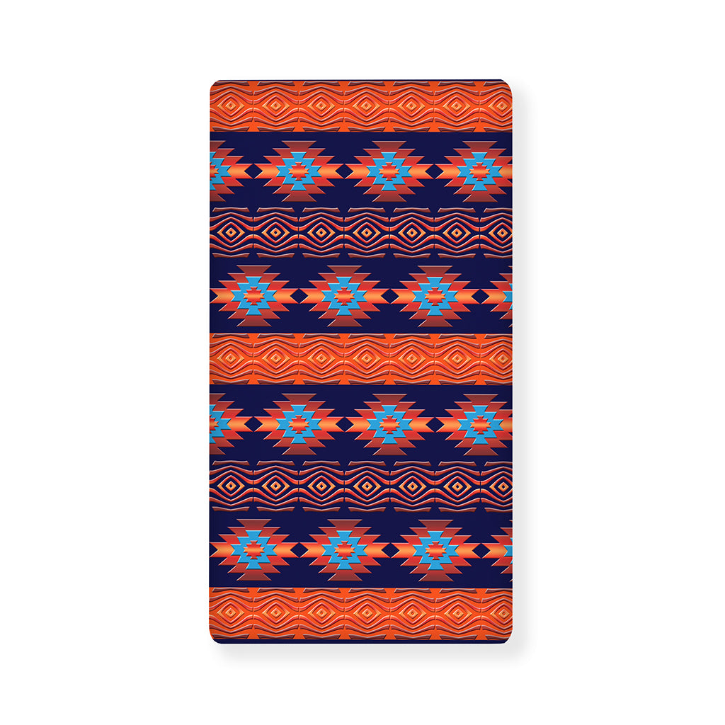 Blue And Orange Southwestern Print Baby Crib Sheet