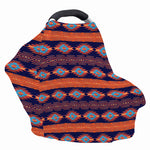 Blue And Orange Southwestern Print Baby Seat Cover