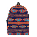 Blue And Orange Southwestern Print School Backpack