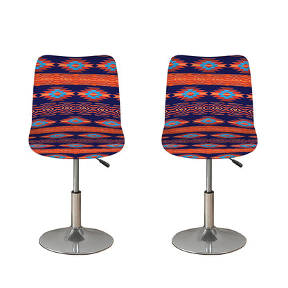 Blue And Orange Southwestern Print Bar Stool Covers