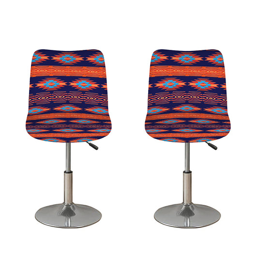 Blue And Orange Southwestern Print Bar Stool Covers