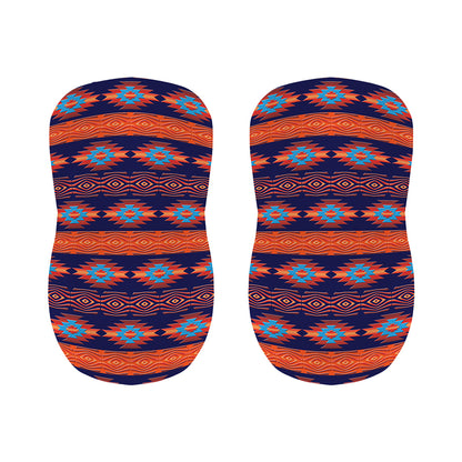 Blue And Orange Southwestern Print Bar Stool Covers