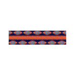 Blue And Orange Southwestern Print Bed Runner