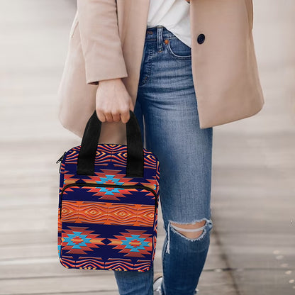 Blue And Orange Southwestern Print Bible Tote Bag