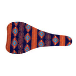 Blue And Orange Southwestern Print Bicycle Seat Cover